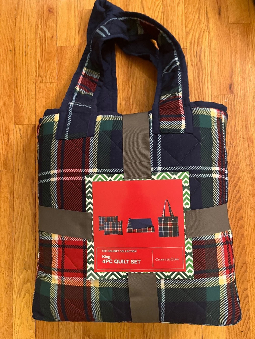 NWT Charter Club Maxwell Tartan Plaid 4-Pc Quilt Set King Holiday Christmas